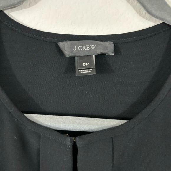 J. Crew Black Sleeveless Career Blouse Sz 0P Business Closet Staple Basic Sleek - Picture 2 of 5